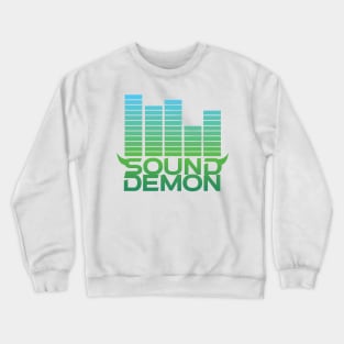 Sound Demon Cool Blue and Green Crewneck Sweatshirt